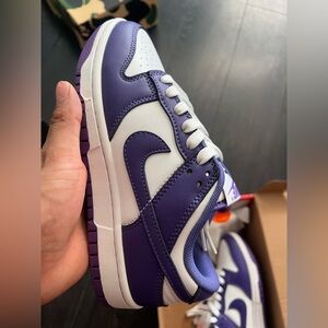 Nike women Purple and White Low Top Sneakers